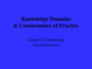 Knowledge Domains