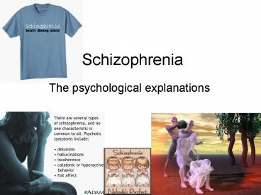 The psychological explanations