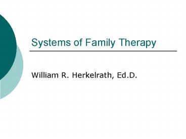 Systems of Family Therapy