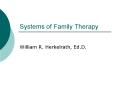 Systems of Family Therapy PowerPoint PPT Presentation