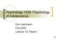 Psychology 1230: Psychology of Adolescence PowerPoint PPT Presentation