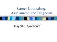 Career Counseling, Assessment, and Diagnosis PowerPoint PPT Presentation