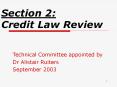 Section 2: Credit Law Review PowerPoint PPT Presentation
