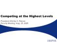 Competing at the Highest Levels PowerPoint PPT Presentation