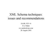 XML Schema techniques: issues and recommendations