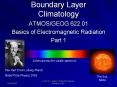 Boundary Layer Climatology PowerPoint PPT Presentation