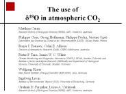 The use of d18O in atmospheric CO2