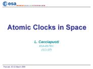 Atomic Clocks in Space