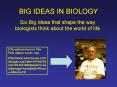 BIG IDEAS IN BIOLOGY PowerPoint PPT Presentation