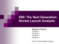 E80: The Next Generation Rocket Launch Analysis PowerPoint PPT Presentation