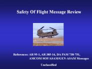 Safety of Flight Message Review Class