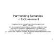 Harmonizing Semantics in EGovernment PowerPoint PPT Presentation