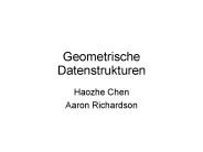Geometrische Datenstrukturen