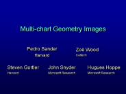 Multichart Geometry Images