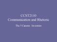 CCST2110 Communication and Rhetoric PowerPoint PPT Presentation