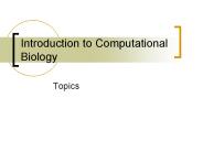 Introduction to Computational Biology