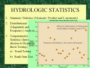 HYDROLOGIC STATISTICS