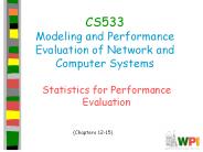CS533 Modeling and Performance Evaluation of Network and Computer Systems