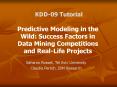 KDD09 Tutorial Predictive Modeling in the Wild: Success Factors in Data Mining Competitions and Real PowerPoint PPT Presentation