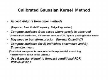 Calibrated Gaussian Kernel Method