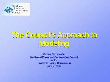 The Councils Approach to Modeling