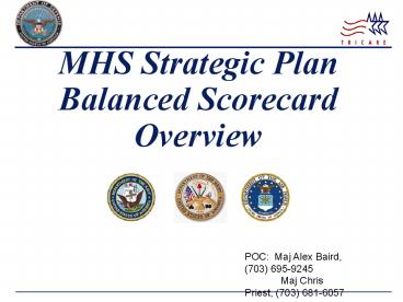 MHS Strategic Plan Balanced Scorecard Overview