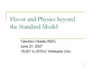 Flavor and Physics beyond the Standard Model
