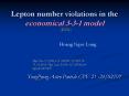 Lepton number violations in the economical 331 model PowerPoint PPT Presentation