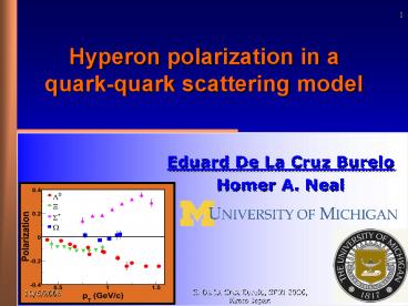Hyperon polarization in a quarkquark scattering model
