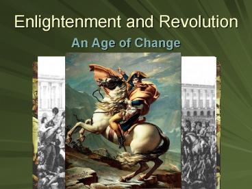 Enlightenment and Revolution