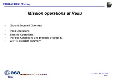 E. Tilmans 34 April 2003 Page 1