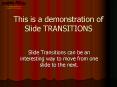 This is a demonstration of Slide TRANSITIONS PowerPoint PPT Presentation