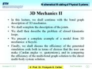 3D Mechanics II