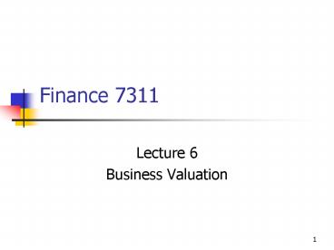Finance 7311