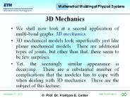 3D Mechanics