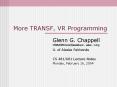 More TRANSF, VR Programming PowerPoint PPT Presentation