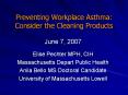 Preventing Workplace Asthma: Consider the Cleaning Products PowerPoint PPT Presentation