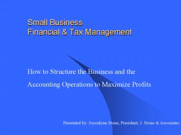 Small Business Financial