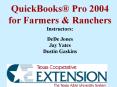 QuickBooks Pro 2004 for Farmers PowerPoint PPT Presentation