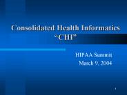 Consolidated Health Informatics CHI