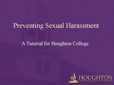 Preventing Sexual Harassment