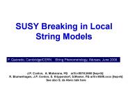 SUSY Breaking in Local String Models