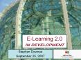 ELearning 2.0 in development PowerPoint PPT Presentation