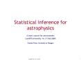 Statistical inference for astrophysics PowerPoint PPT Presentation