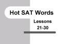 Hot SAT Words PowerPoint PPT Presentation