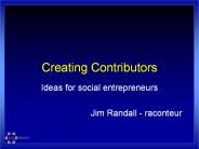 Creating Contributors