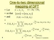 One-to-two dimensional mapping of DFT