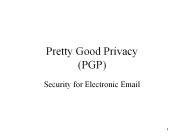 Pretty Good Privacy PGP