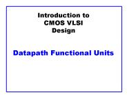 Introduction to CMOS VLSI Design Datapath Functional Units