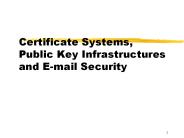 Certificate Systems, Public Key Infrastructures and E-mail Security